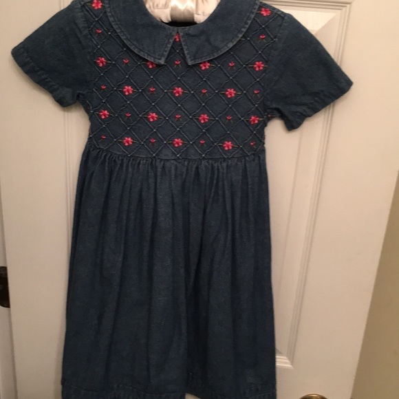 Embroidered Denim Dress - Picture 1 of 4